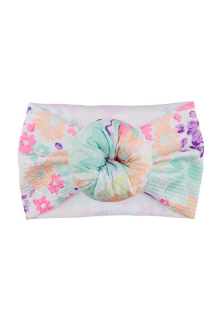 Bentita lata Model 7 AL 18566 cu imprimeu - Fete - Textil - 6-12 luni - Multicolor