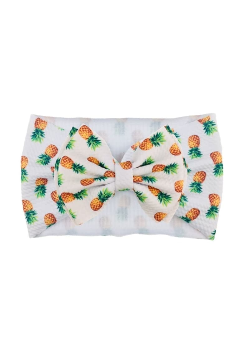 Bentita lata Model 21 AL 17729 cu fundita cu imprimeu - Fete - Textil - 6-12 luni - Multicolor