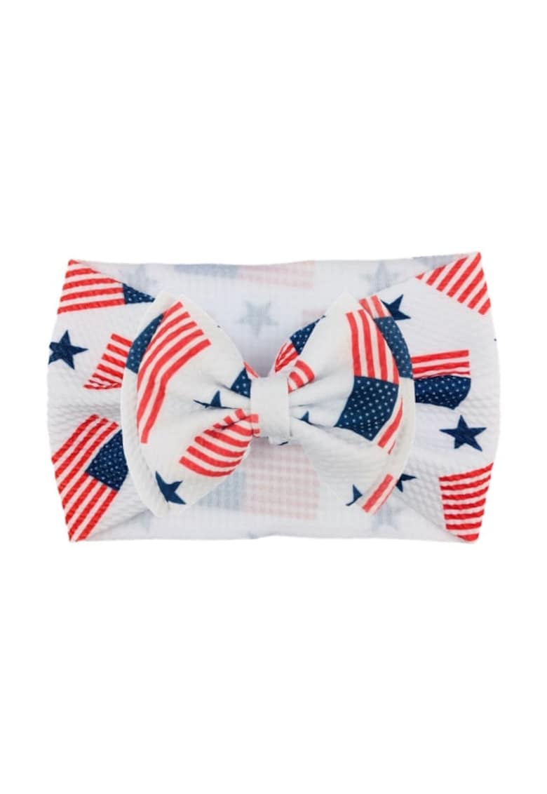 Bentita lata Model 19 AL 17729 cu fundita cu imprimeu - Fete - Textil - 6-12 luni - Multicolor