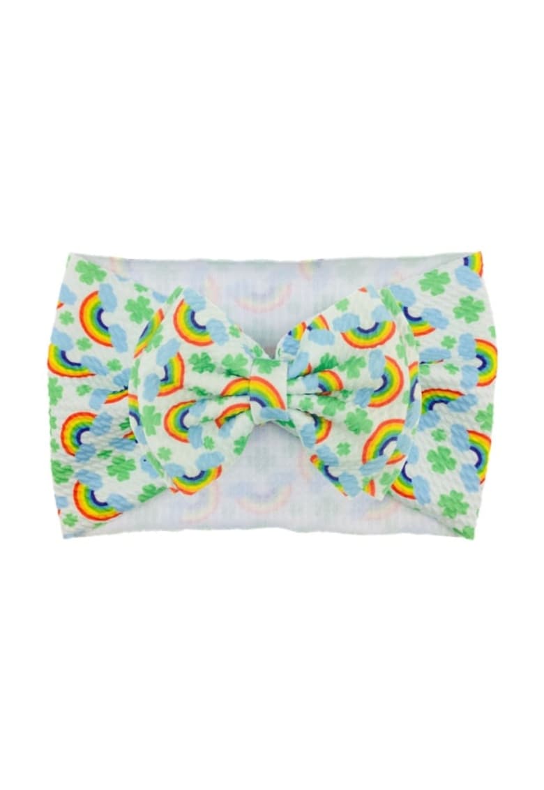 Bentita lata Model 13 AL 17729 cu fundita cu imprimeu - Fete - Textil - 6-12 luni - Multicolor