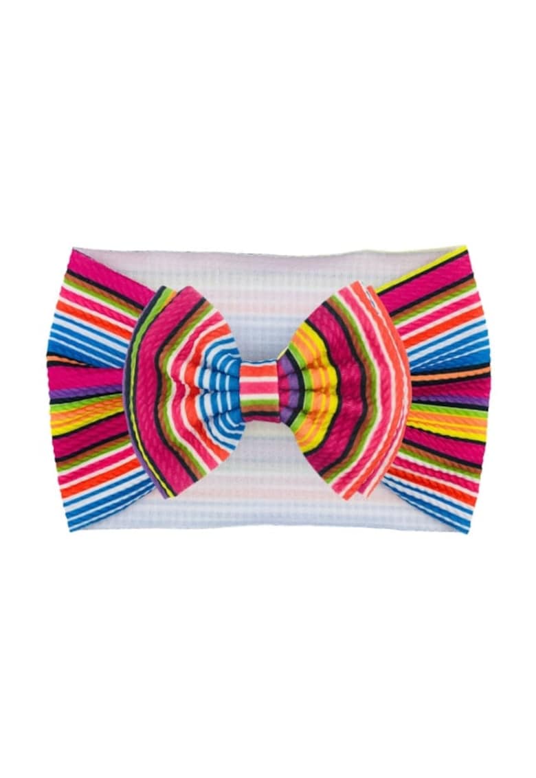 Bentita lata Model 12 AL 17729 cu fundita cu imprimeu - Fete - Textil - 6-12 luni - Multicolor