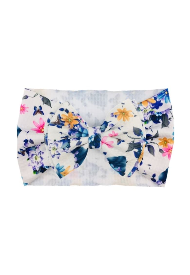 Bentita lata Model 4 AL 17729 cu fundita cu imprimeu - Fete - Textil - 6-12 luni - Multicolor