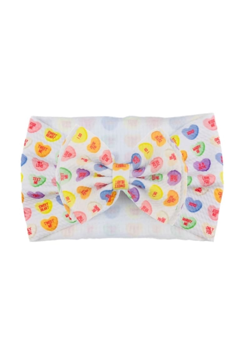 Bentita lata Model 3 AL 17729 cu fundita cu imprimeu - Fete - Textil - 6-12 luni - Multicolor