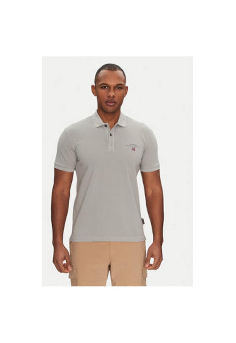 Tricou Polo barbati NP0A4GDLH621 - Bumbac - Gri - Gri