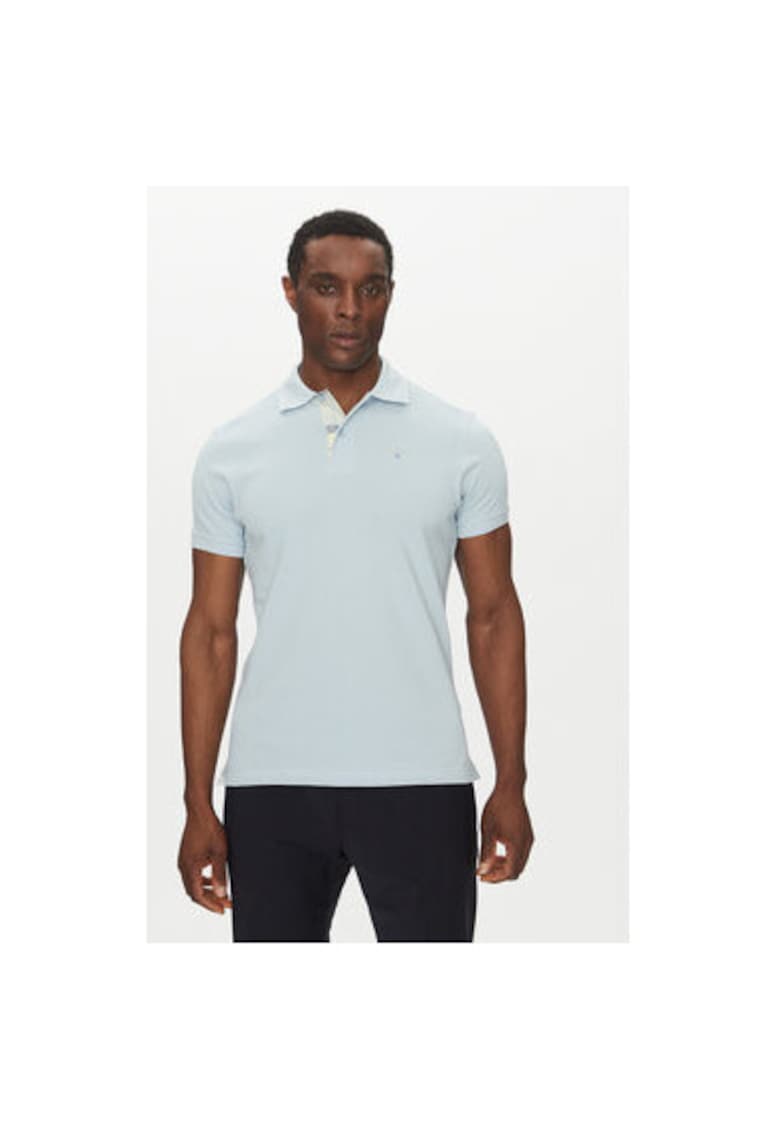 Tricou polo barbati MML0012BU44 - Bumbac - Albastru deschis