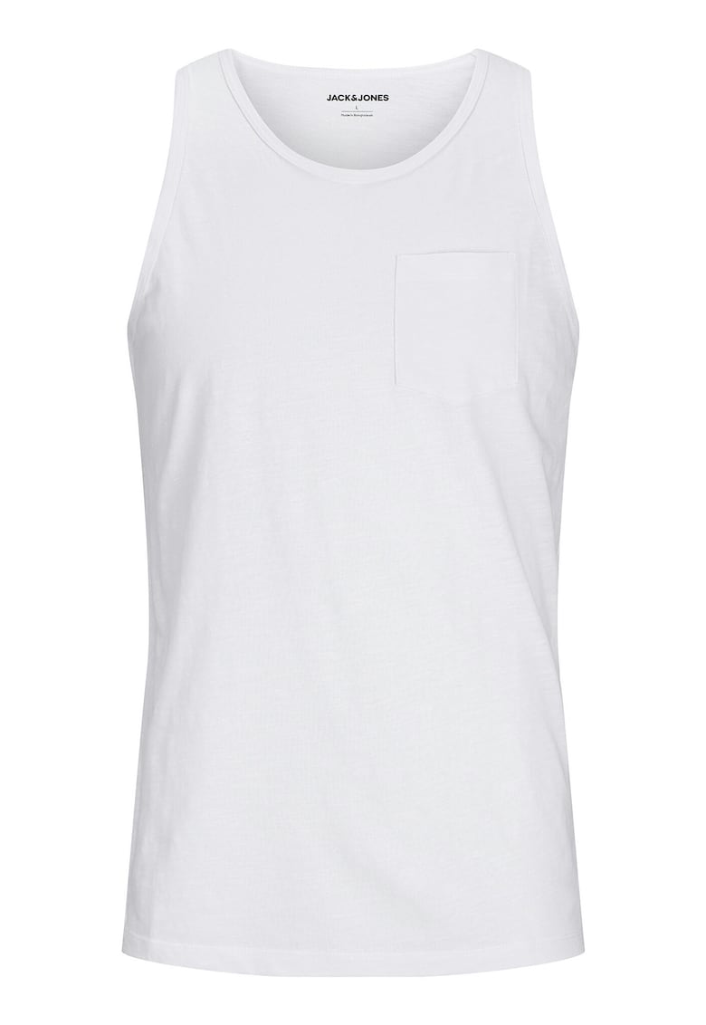 Maiou barbati Jack Jones - 12270577 - Bumbac - Alb