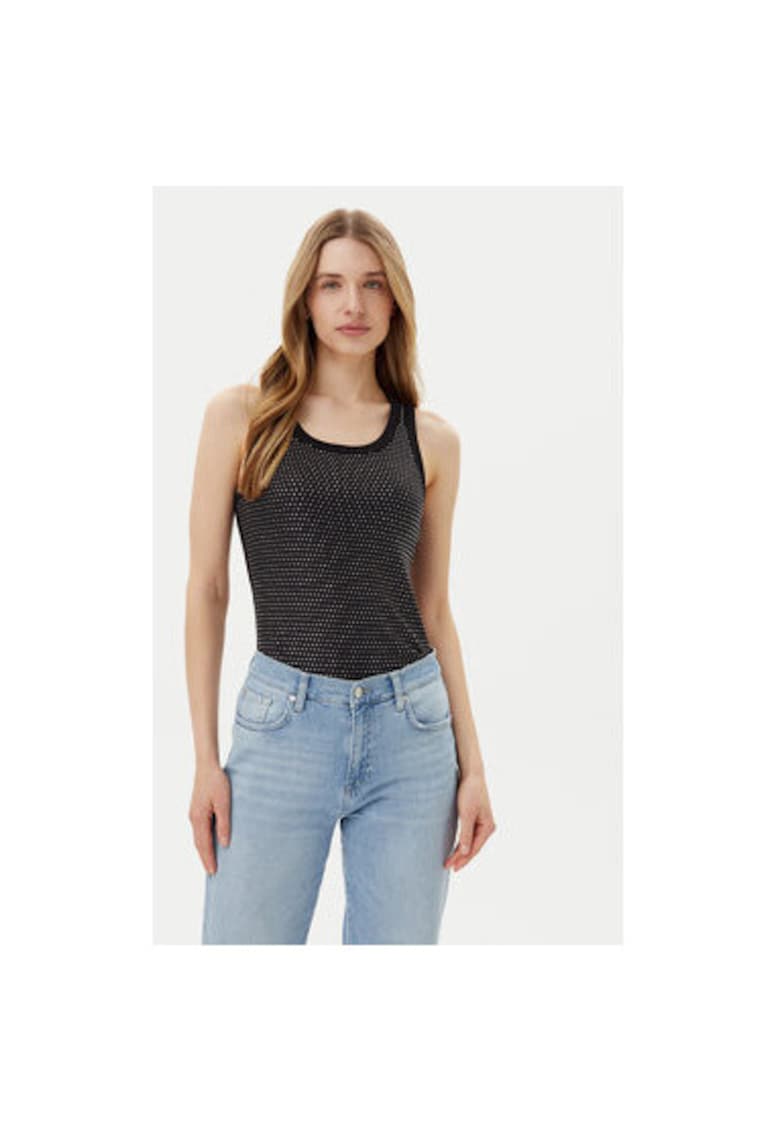 Top dama  10019315 30046107 - Bumbac - Negru