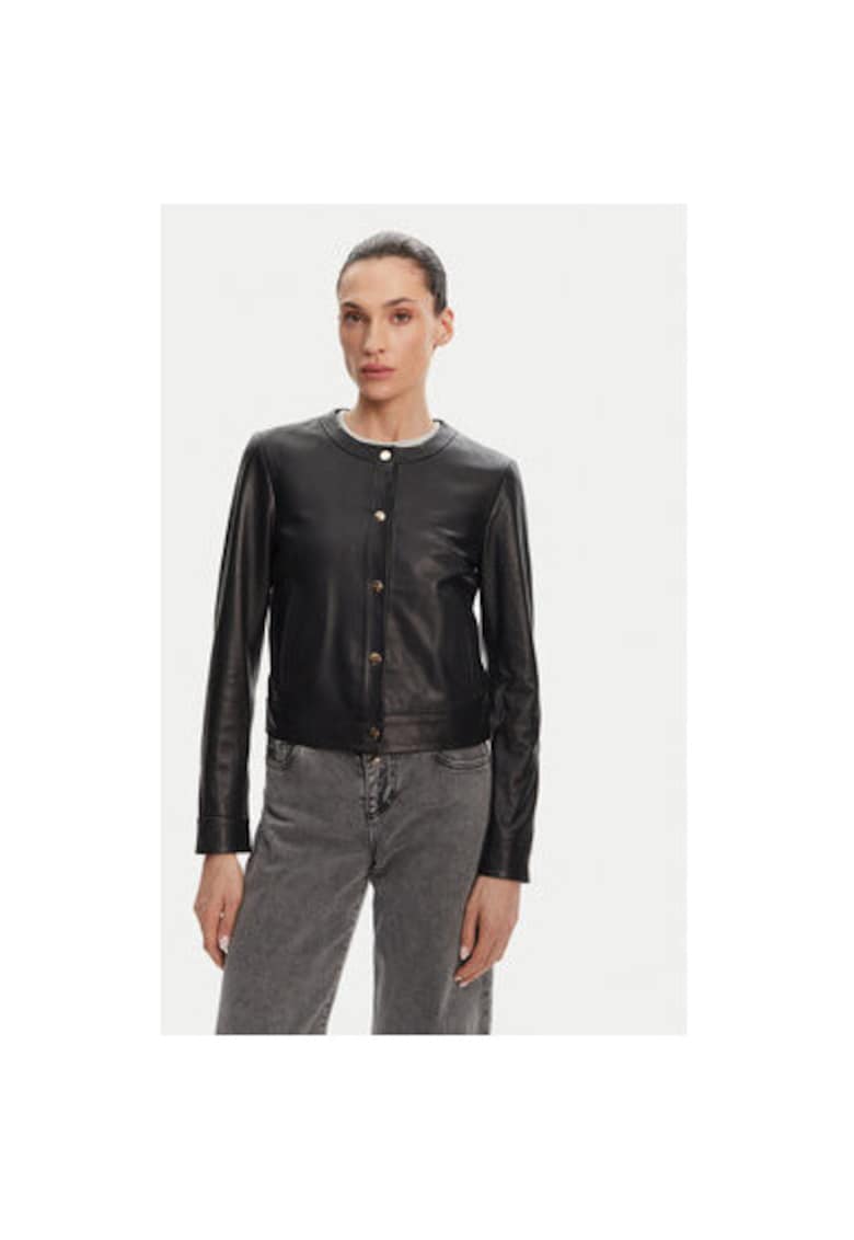Geaca din piele dama  MARION - Piele naturala - Negru