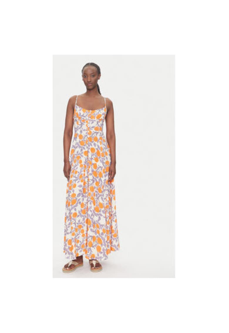Rochie de vara dama PT2748CLD001 - Viscoza/In - Portocaliu - Portocaliu