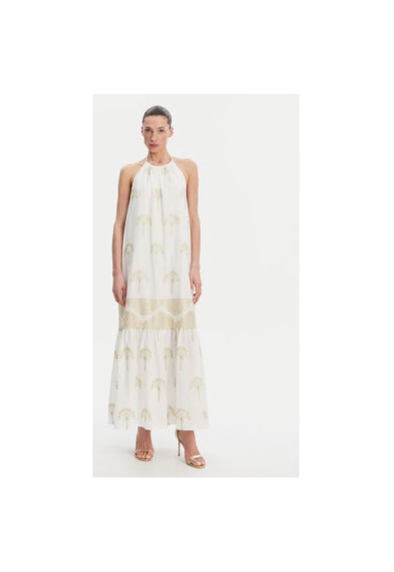 Rochie de vara dama  P25CPAB02601 - Bumbac/Poliester - Alb