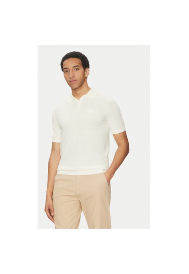 Pulover barbati 65121IW - Bumbac/Poliamida - Ecru - Ecru