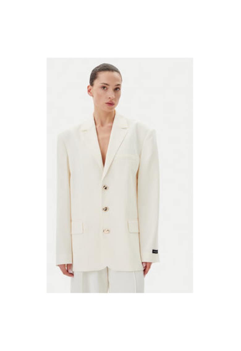 Sacou dama 5508519(G) - Poliester reciclat - Alb - Alb