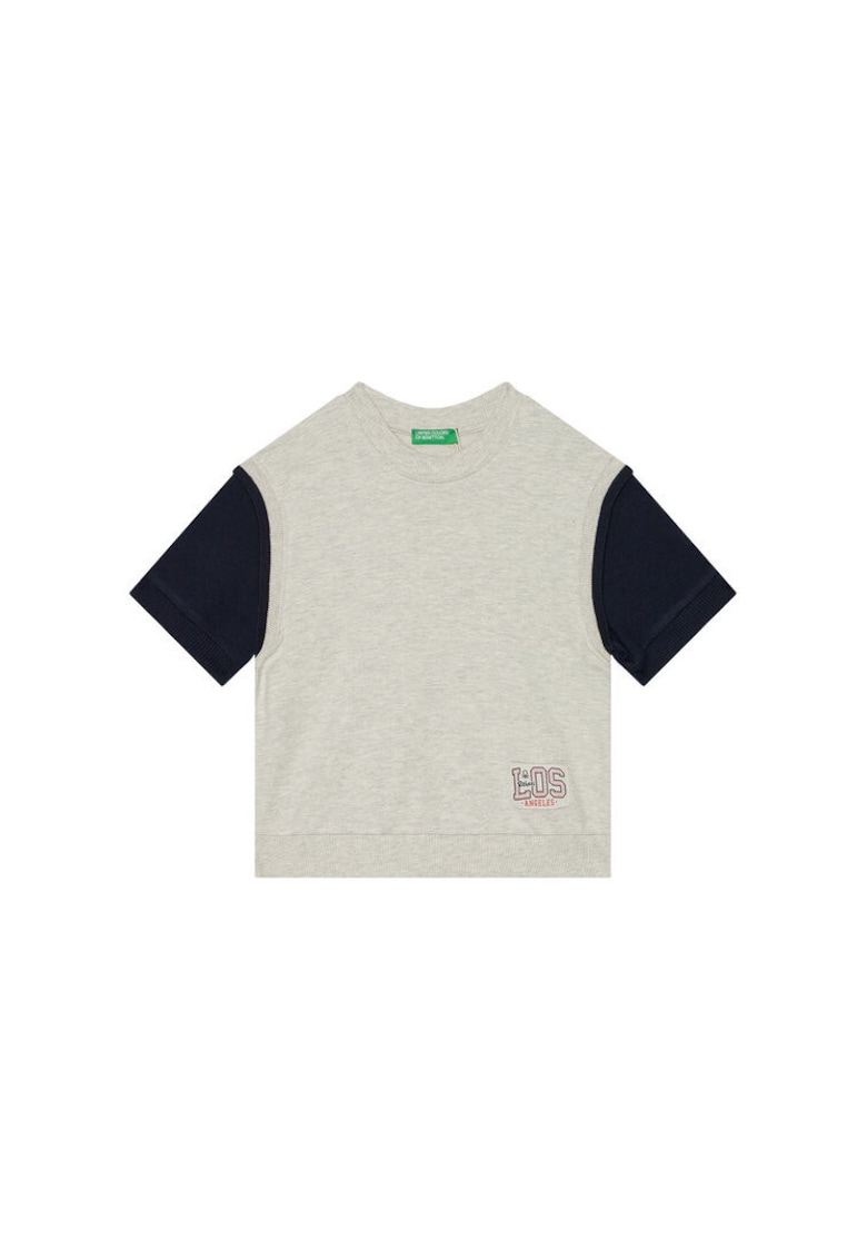 Pulover baieti 3BC1G10IN - Bumbac - Gri - Gri