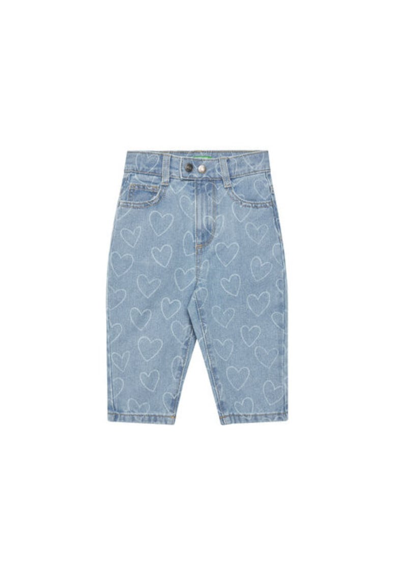 Pantaloni fete 49DAGE02I - Bumbac - Albastru - Albastru