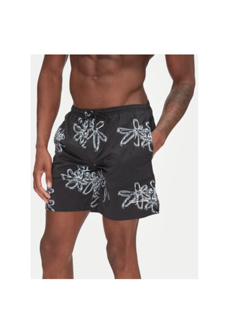 Pantaloni scurti de baie barbati 91413741861 - Nylon - Negru