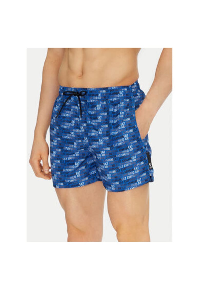 Pantaloni scurti de baie barbati Emporio Armani - 7M000510 AF13059 - Poliester - Albastru