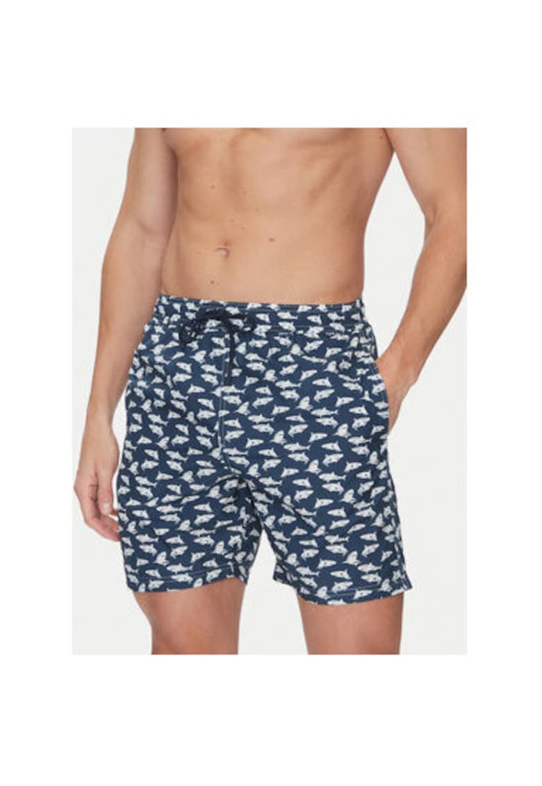 Pantaloni scurti de baie barbati 25415026 - Poliester - Bleumarin Pantaloni scurti de baie barbati 25415026 - Poliester - Bleumarin
