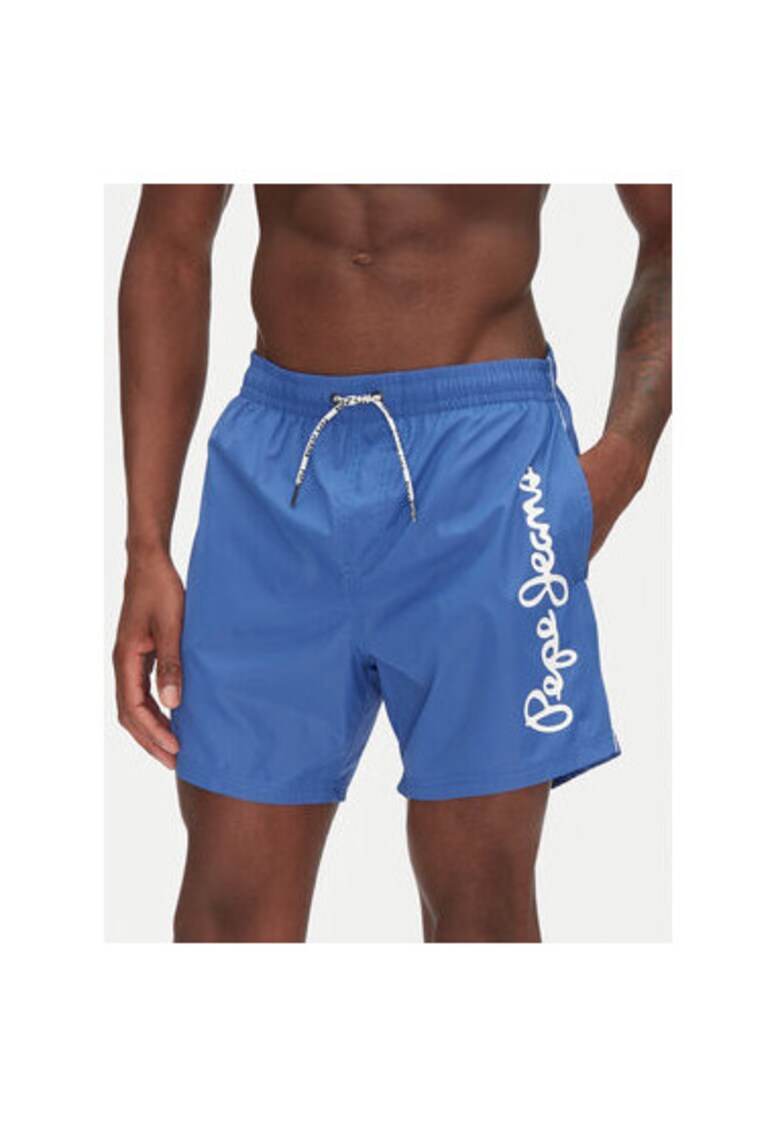 Pantaloni scurti de baie barbati  PMB10419 - Poliester - Albastru
