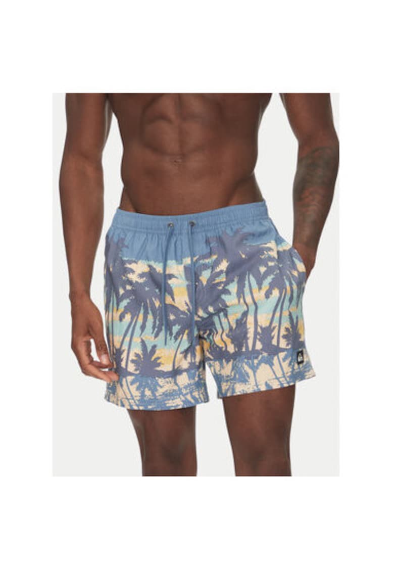 Pantaloni scurti de baie barbati  EQYJV04121 - Poliester - Albastru