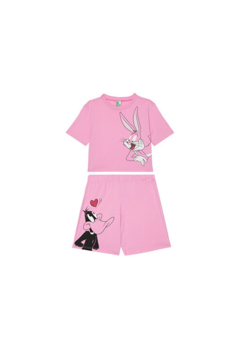Pijama fete  30960P08S - Bumbac - Roz