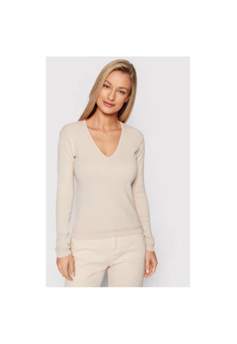 Pulover dama 1091D4625 - Bumbac - Bej