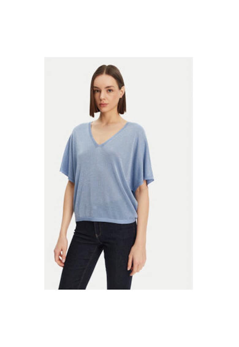 Pulover dama 251-MDIX - Viscoza/Poliester - Albastru