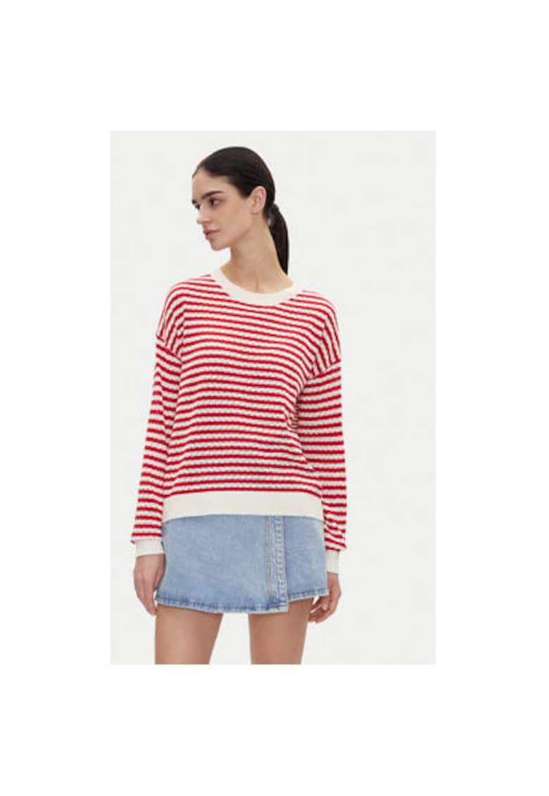 Pulover dama  PL702278 - Viscoza/Bumbac - Rosu