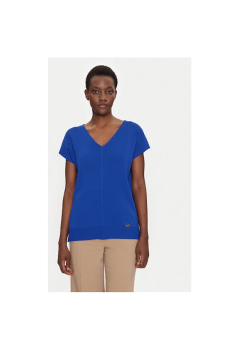 Pulover dama  58686 CARACALLA - Viscoza/Poliamida - Albastru