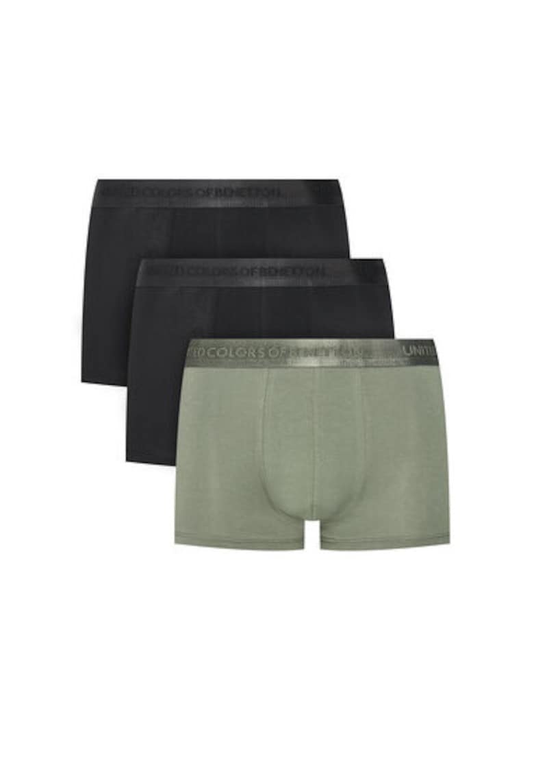 Set 3 boxeri barbati  3OP82X01E - Bumbac/Elastan - Negru