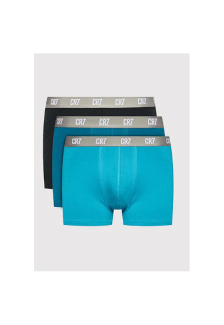 Set 3 boxeri barbati Cristiano Ronaldo Cr7 - 300 8100 49 - Bumbac organic - XL INTL - Negru/Albastru