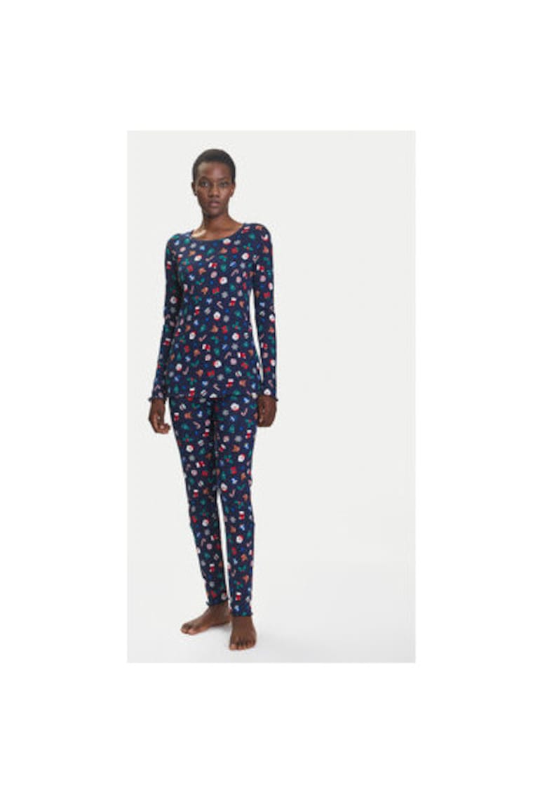 Pijama dama 3SUP3P03N - Bumbac - Bleumarin