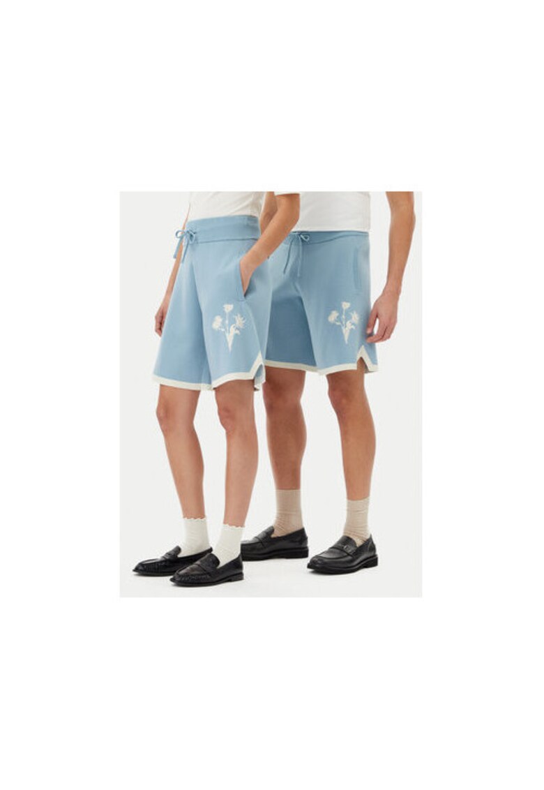 Pantaloni scurti sport unisex 91199859980 - Viscoza/Poliester - Albastru - Albastru
