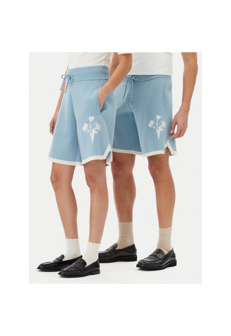 Pantaloni scurti sport unisex 91199859980 - Viscoza/Poliester - Albastru - Albastru
