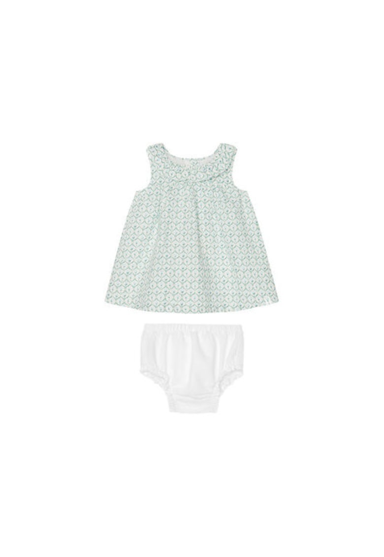 Rochie de vara fete 4Q1NAV00O - In/Bumbac - Albastru