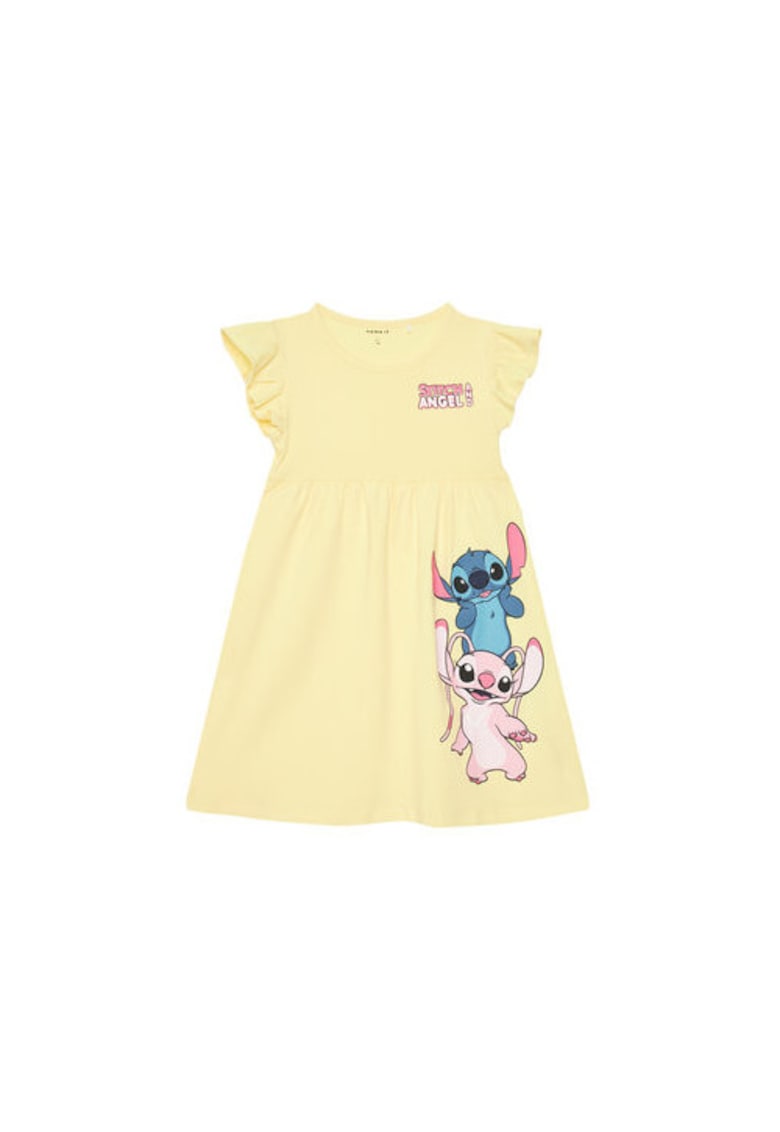 Rochie fete 13242968 - Bumbac/Elastan - Galben