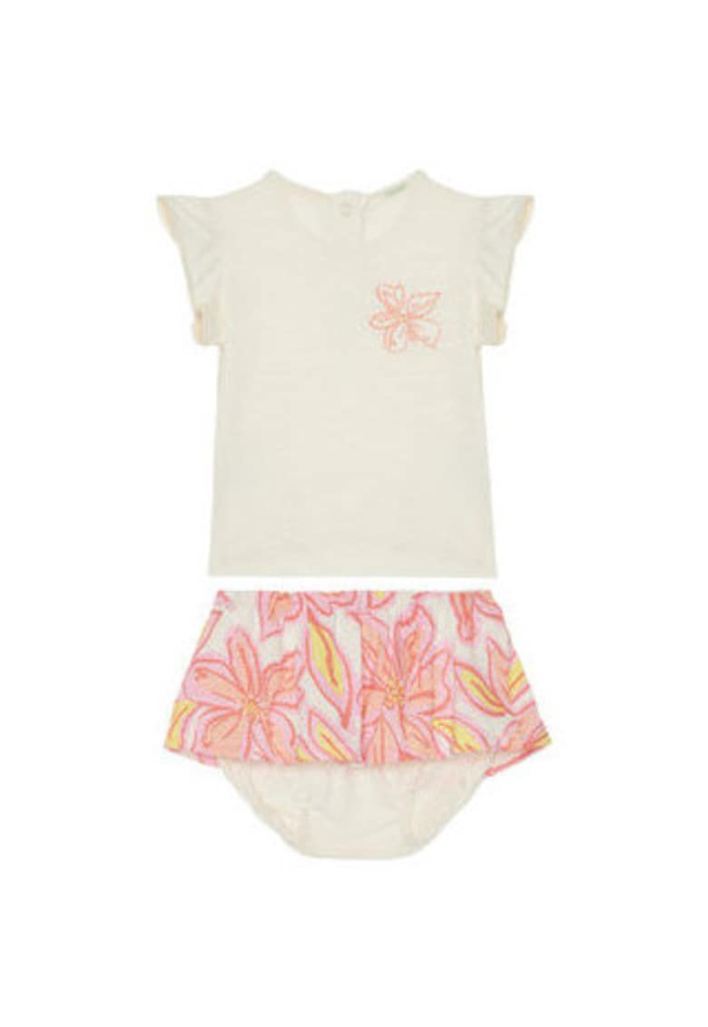 Set tricou si pantaloni scurti fete 3O7SAK015 - Verde