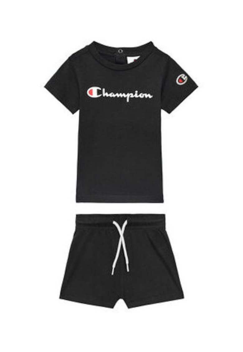 Set tricou si pantaloni scurti baieti 307055 - Bumbac - 74 CM - Negru
