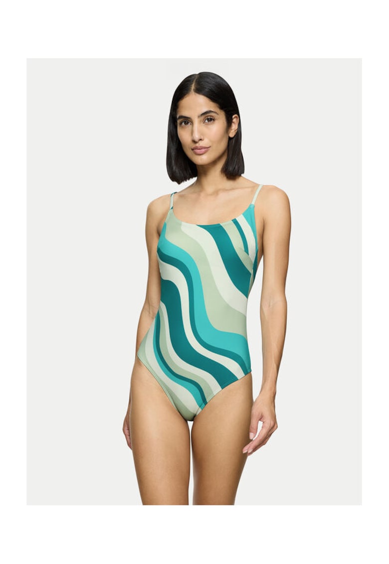 Costum de baie dama 10218240 - Poliamida/Elastan - Albastru - Albastru