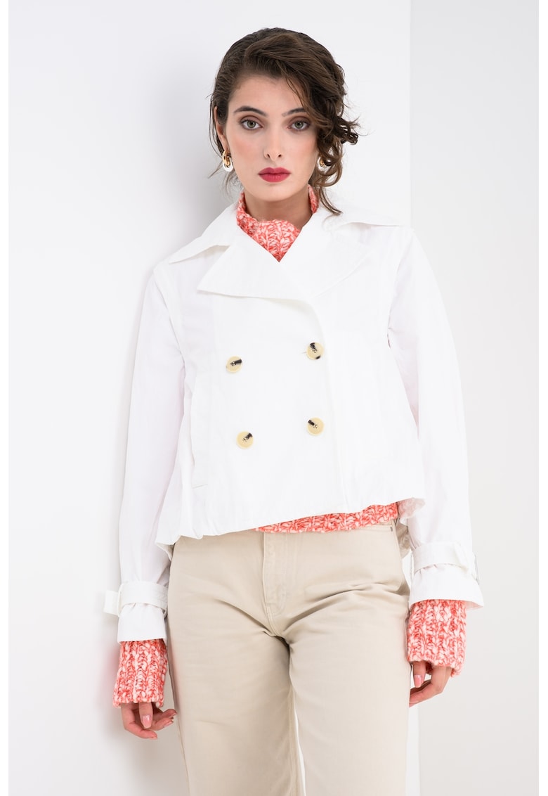 Trenci crop cu maneci detasabile