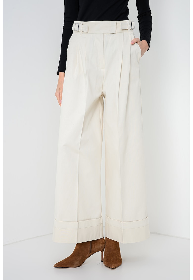 Pantaloni cu croiala ampla si talie inalta Garonna