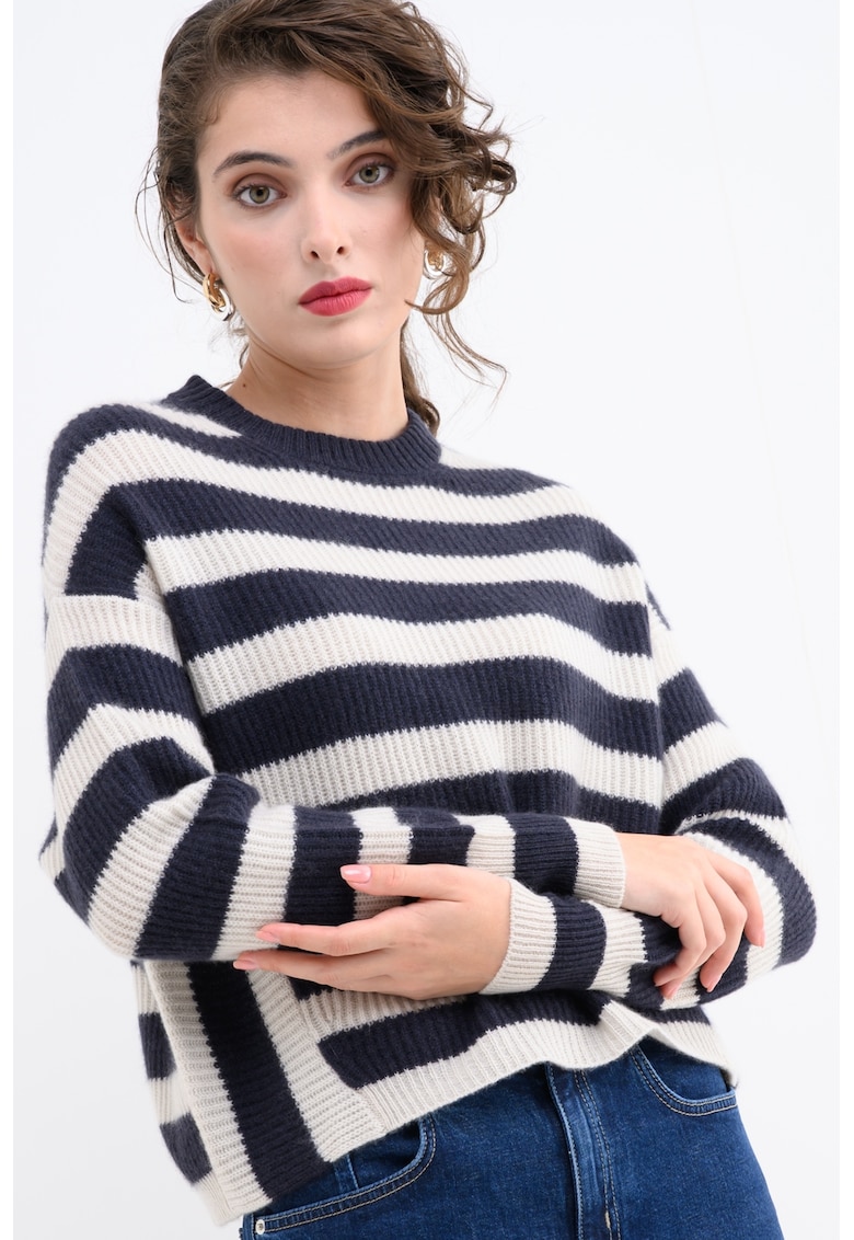 Pulover lejer din casmir - cu dungi