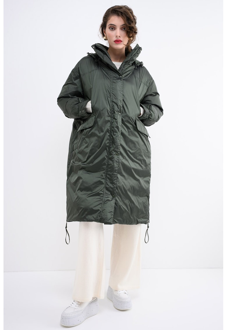 Geaca lunga cu vatelina