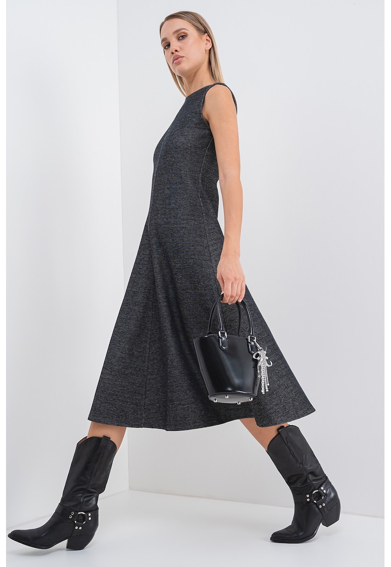 Rochie midi fara maneci -cu croiala in A Saphir