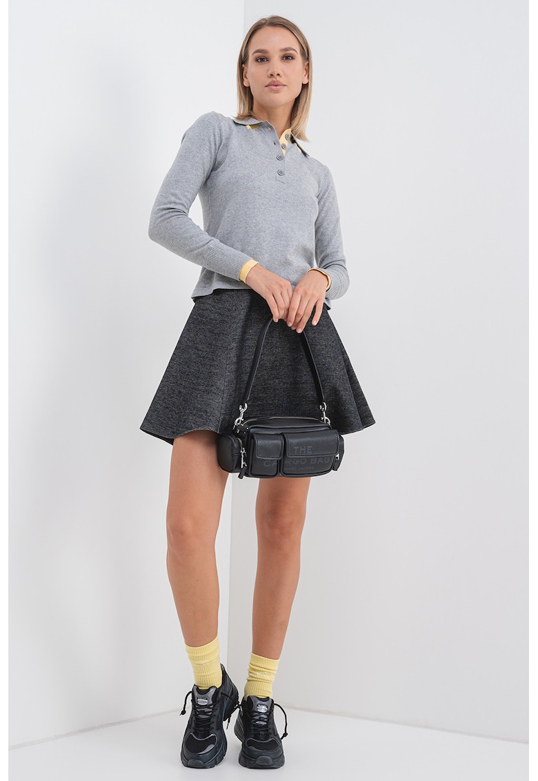 Fusta mini evazata Slogan