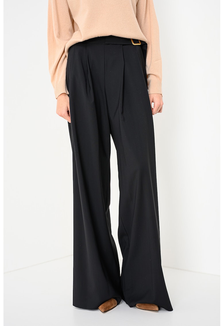 Pantaloni din lana virgina cu croiala ampla Corsaro