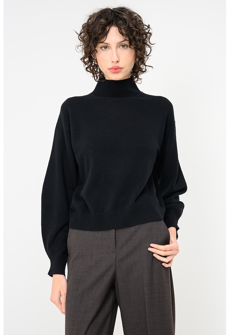 Pulover din casmir cu guler inalt Febo