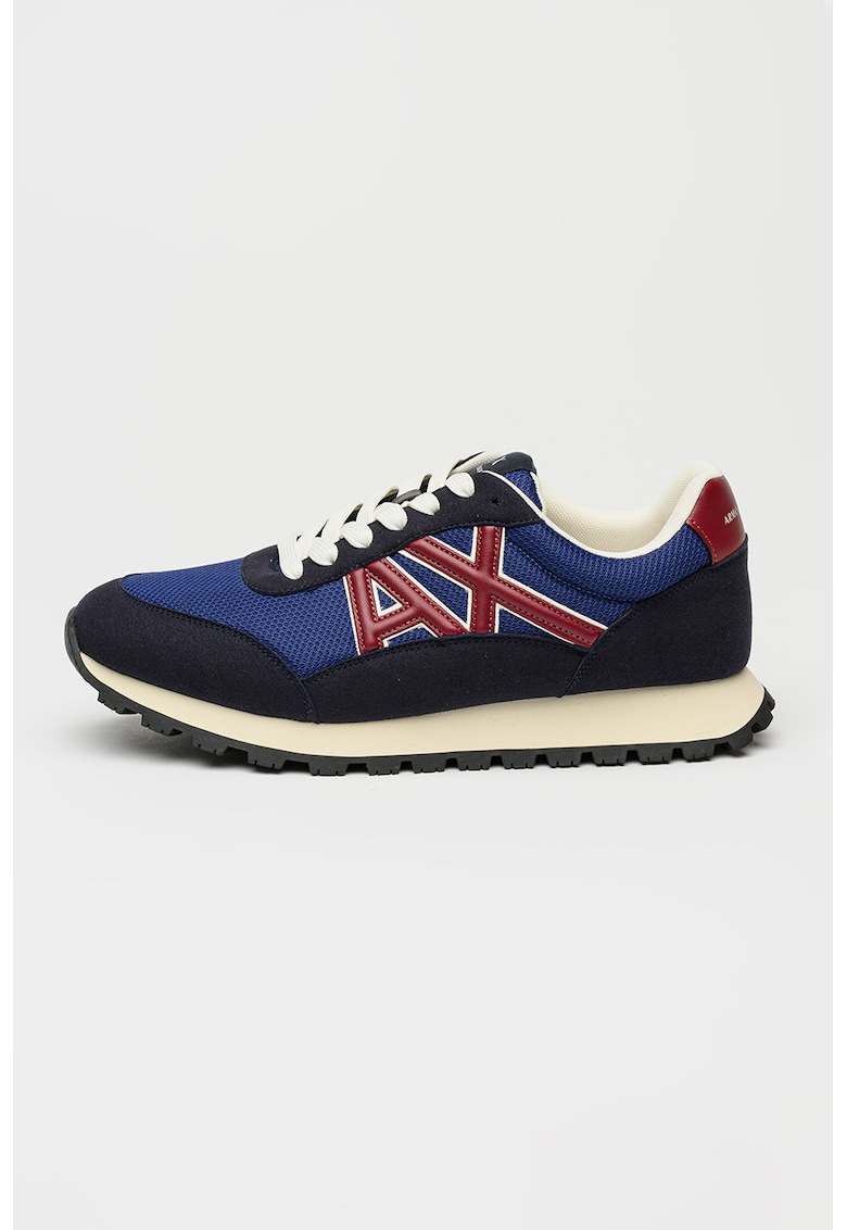 Pantofi sport din material textil cu logo - Albastru ultramarin/Albastru indigo/Violet tyrian
