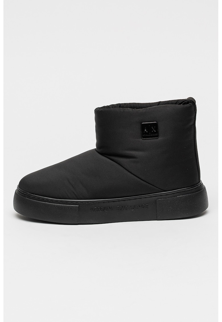 Ghete slip-on cu talpa plata - Negru