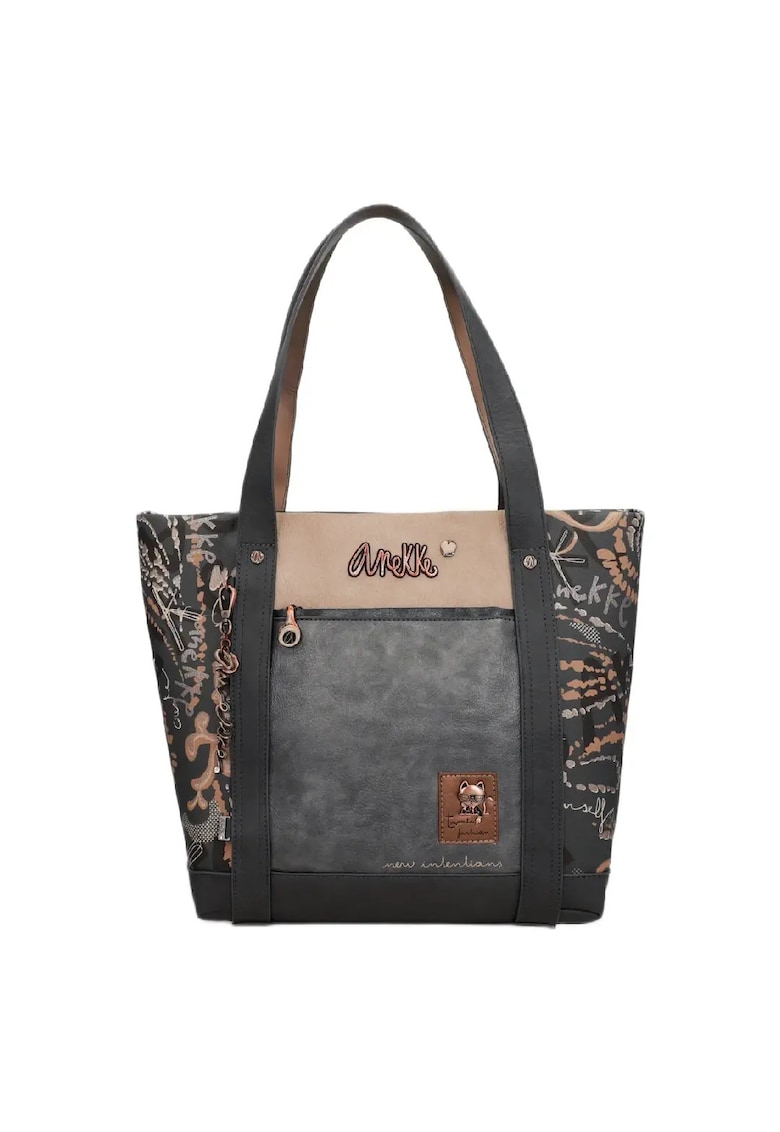 Geanta dama Real 41782-272 - 44x33x14cm - 2 manere - piele ecologica - multicolor