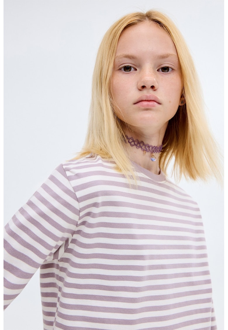 Bluza din bumbac cu dungi